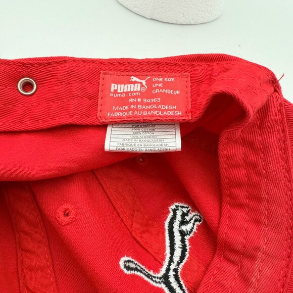 Puma Red Hat Adjustable Baseball Cap - Picture 6 of 6